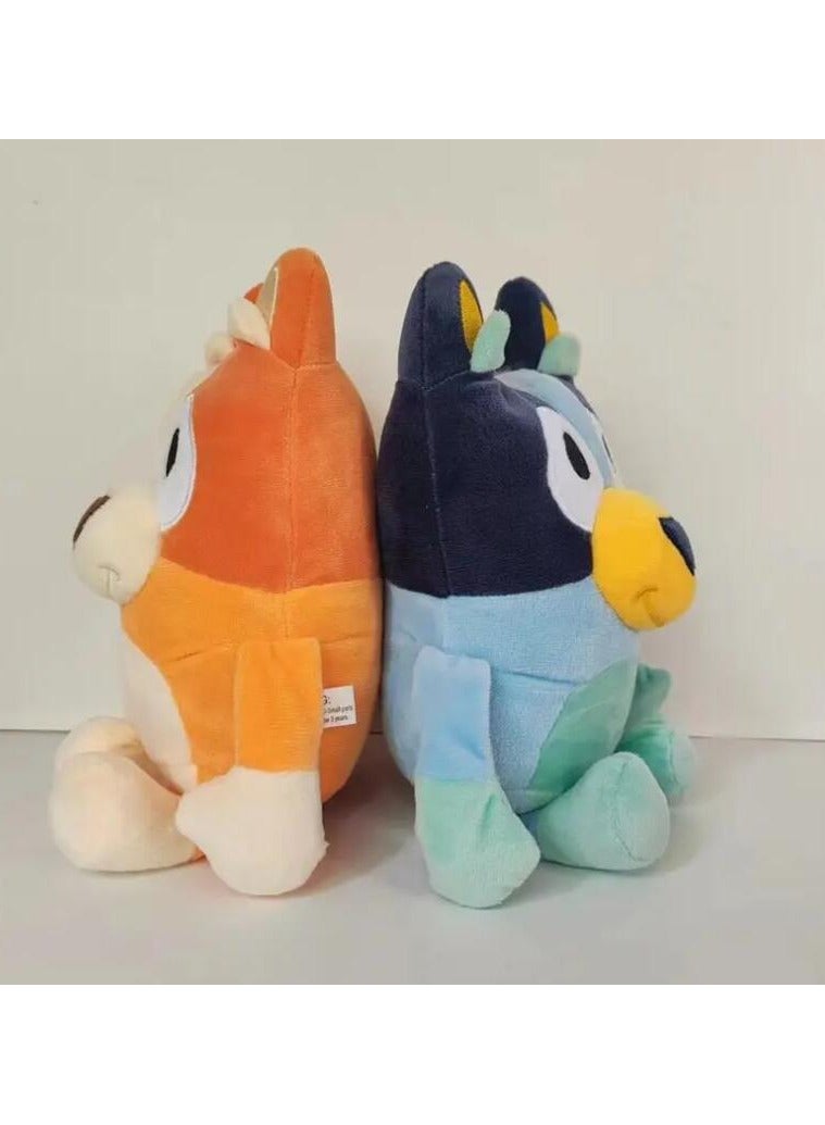 2pc Bluey Family Plush Toys Simulation Pet Dog Patrol Bingo Sister Plush Doll, 28cm - Image 2